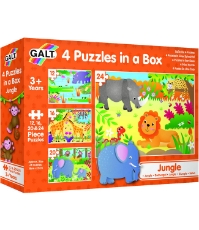 Imagine Set 4 puzzle-uri Jungla (12, 16, 20, 24 piese)