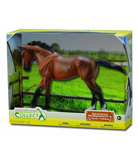 Imagine Figurina in cutie Iapa Thoroughbred Bay pictata manual WB