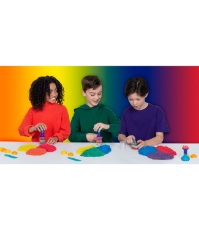 Imagine Kinetic Sand Set unelte de curcubeu cu accesorii