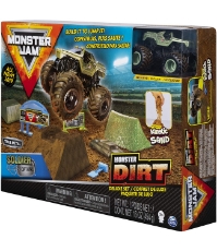 Imagine Monster Jam set Camioneta Soldier Fortune cu Nisip Kinetic si accesorii cu Rampa