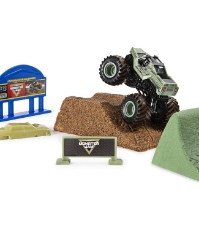 Imagine Monster Jam set Camioneta Soldier Fortune cu Nisip Kinetic si accesorii cu Rampa