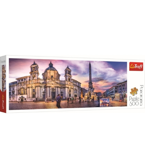 Imagine Puzzle Trefl 500 Panorama Piata Navona din Roma