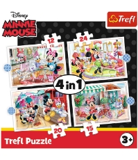 Imagine Puzzle Trefl 4In1 Minnie Mouse si Prietenii Ei