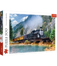 Imagine Puzzle Trefl 500 tren prin munti