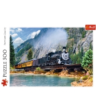 Imagine Puzzle Trefl 500 tren prin munti