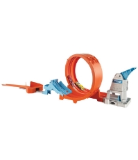 Imagine Hot Wheels Circuit rapid cu lansator pentru cascadorii si masinuta exclusiva