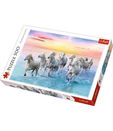 Imagine Puzzle Trefl 500 Cai Albi Galopand