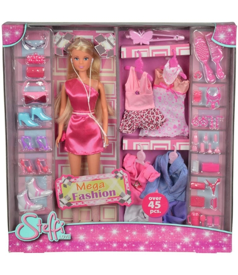 Imagine Papusa Steffi Mega Fashion set cu Hainute de schimb