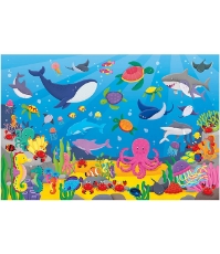 Imagine Puzzle Podea: Numaram animalute marine (30 piese)