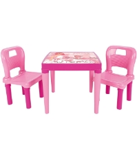 Imagine Set Masuta cu 2 scaune pentru copii Hobby Study Table pink