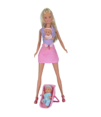 Imagine Papusa Steffi Love 29 cm Babysitter cu 2 bebelusi si accesorii