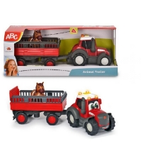 Imagine Tractoras cu remorca pentru animale cu figurina calut