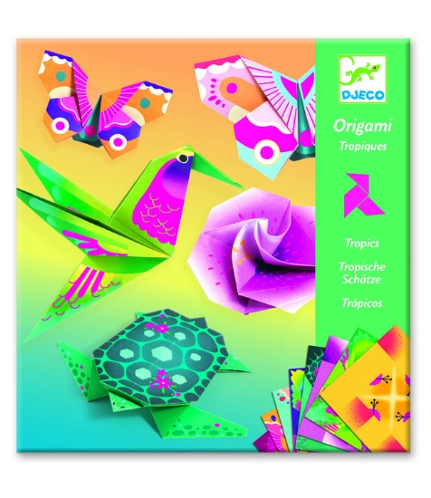 Imagine Origami, animale si flori exotice