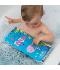 Imagine Carticica de baie plutitoare, 8 pagini colorate care isi schimba culoarea in contact cu apa, MyHappyBath Book, 76012