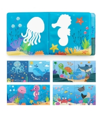 Imagine Carticica de baie plutitoare, 8 pagini colorate care isi schimba culoarea in contact cu apa, MyHappyBath Book, 76012