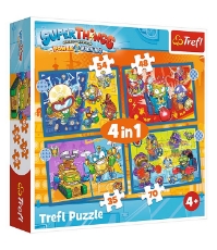 Imagine Puzzle Trefl 4 in 1 Super Things Super actiunea