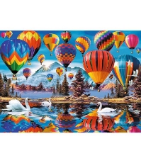 Imagine Puzzle Trefl din lemn 1000 piese Baloanele  colorate