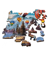 Imagine Puzzle Trefl din lemn 1000 piese Baloanele  colorate