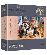 Imagine Puzzle Trefl din lemn 1000 piese Echipa de catei