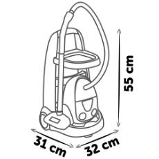 Imagine Jucarie Set curatenie cu troller si aspirator electronic negru