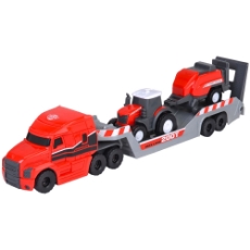 Imagine Camion Massey Ferguson Micro Farm Truck 32 cm cu tractor si presa de balotat