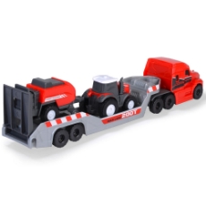 Imagine Camion Massey Ferguson Micro Farm Truck 32 cm cu tractor si presa de balotat