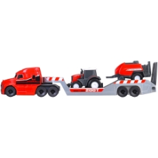 Imagine Camion Massey Ferguson Micro Farm Truck 32 cm cu tractor si presa de balotat