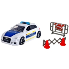 Imagine Masina de politie Audi RS3 1:32 15 cm cu lumini, sunete si accesorii