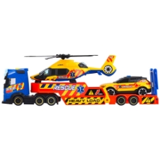 Imagine Set Rescue Transporter 40 cm cu camion, masina, elicopter si accesorii