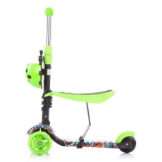 Imagine Trotineta Kiddy Evo 3 in 1 cu maner green graffiti