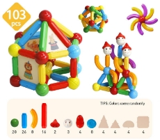 Imagine Set de constructie magnetic - STICK (103 piese)