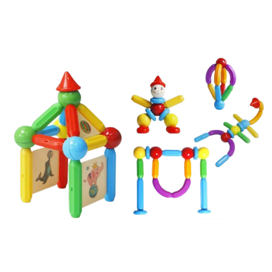 Imagine Set de constructie magnetic - STICK (48 piese)