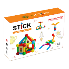 Imagine Set de constructie magnetic - STICK (48 piese)