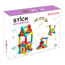 Imagine Set de constructie magnetic - STICK (78 piese)