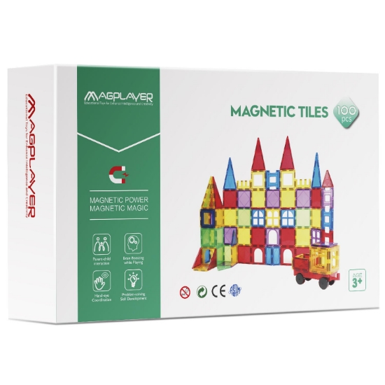 Imagine Set de constructie magnetic 3D - 100 piese