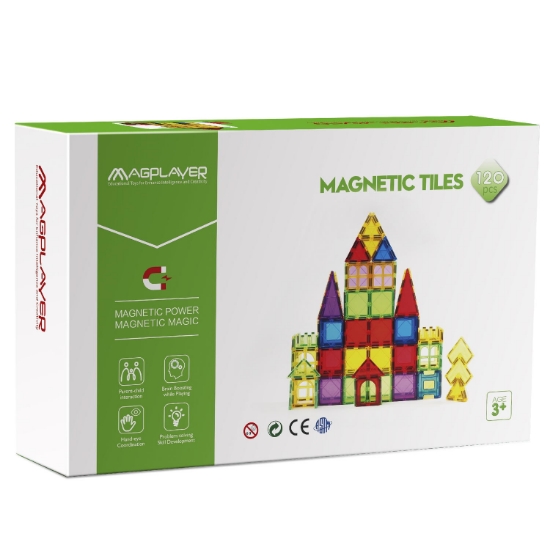 Imagine Set de constructie magnetic 3D - 120 piese