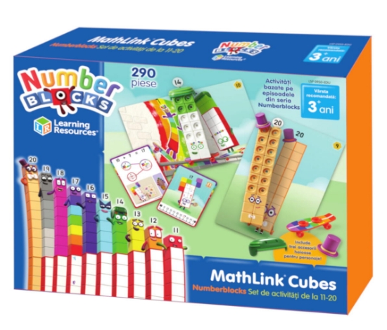 Imagine MathLink®Cubes Numberblocks in romana - Set de activitati de la 11 - 20