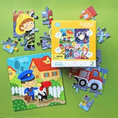 Imagine Puzzle 4 in 1 - Meserii (12, 16, 20, 24 piese)